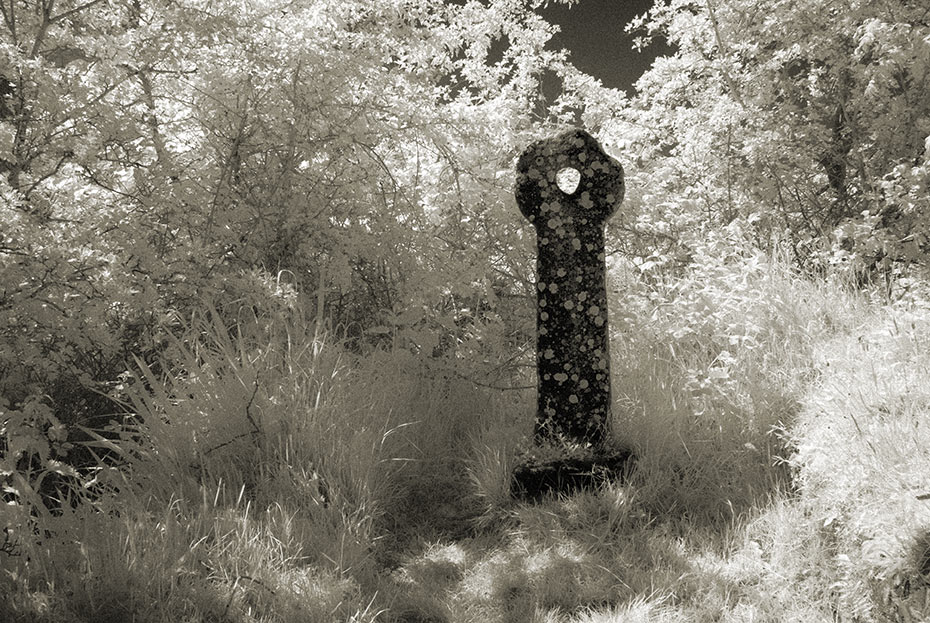 layd holed-stone cross