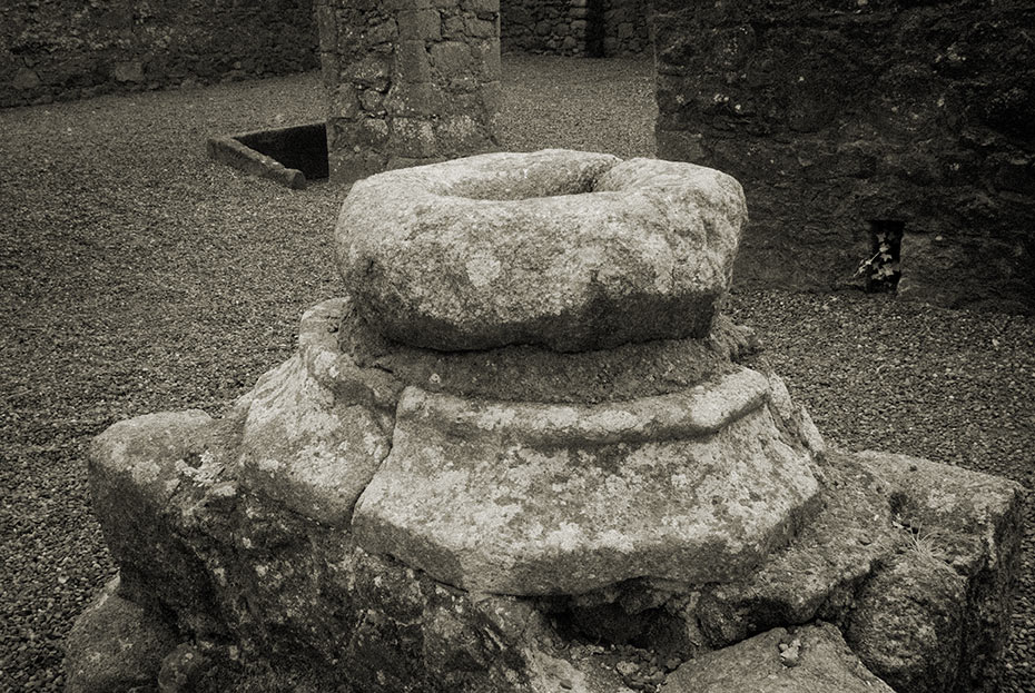 Bullaun stone - Castledermot Franciscan Friary