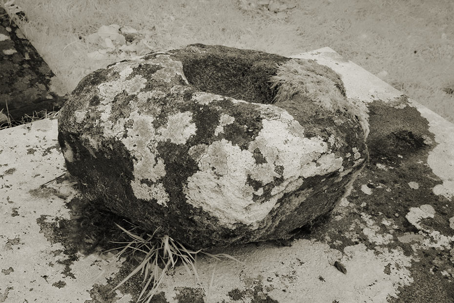 Kilcar old church and graveyard - Bullaun stone