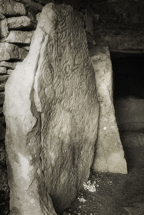 Loughcrew decorated stone - rock art
