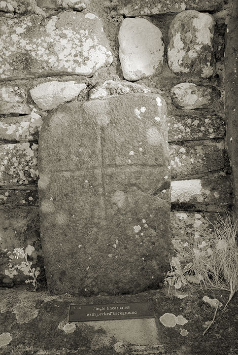 Carrowntemple slab No. 12, single liner cross