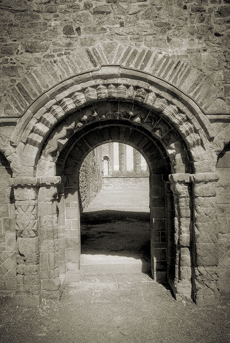 Cathedral's romanesque west doorway