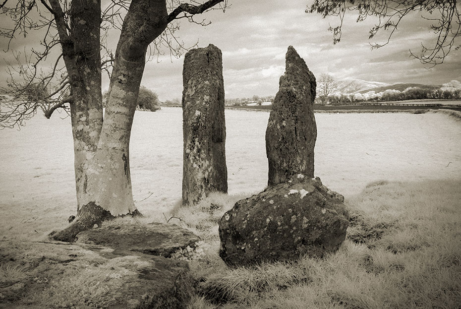 The Standing Stones of the remains of Carnaghan Portal Tomb