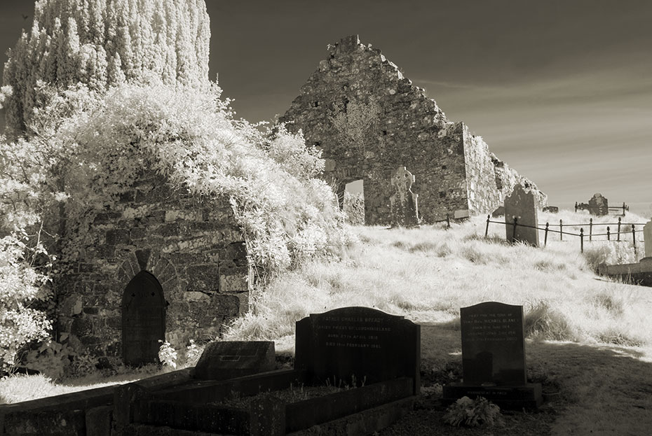 The North Church with burial vault in the foreground