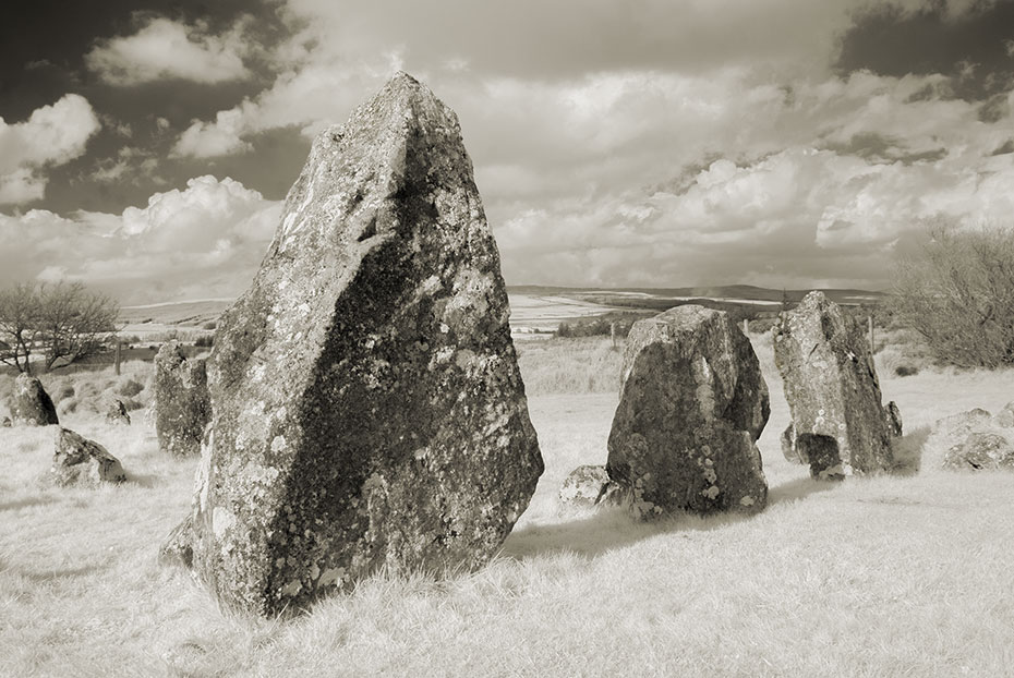 Alignment of some of the larger stones at the Beagmore Megalithic Complex