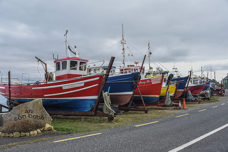 Boats at Blacksod, Belmullet - colour