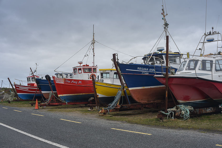 Boats at Blacksod, Belmullet - colour