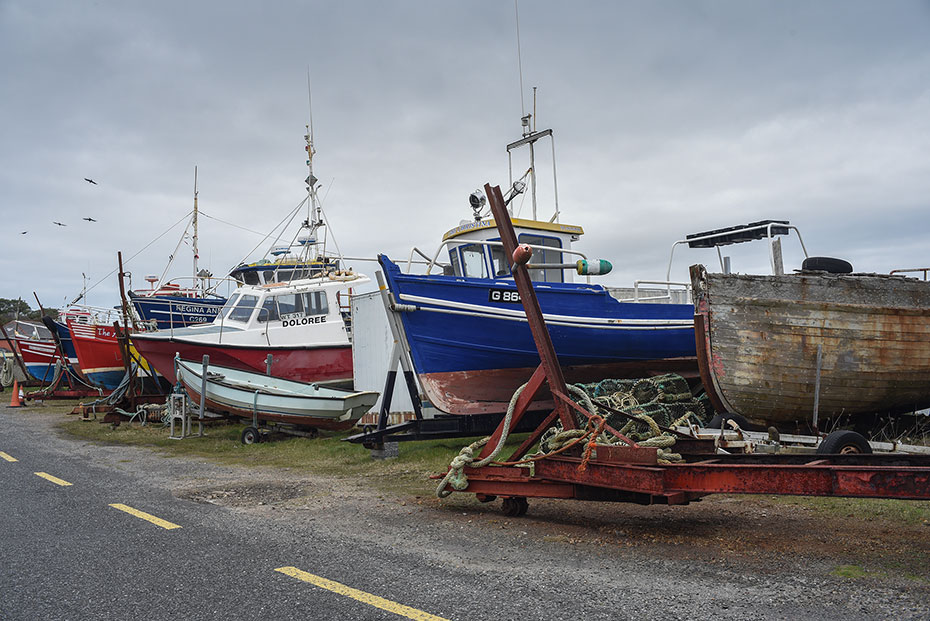 Boats at Blacksod, Belmullet - colour