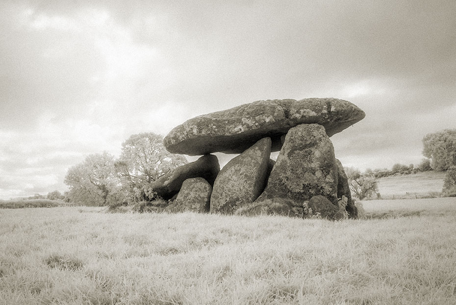 haroldstown dolmen in black & white