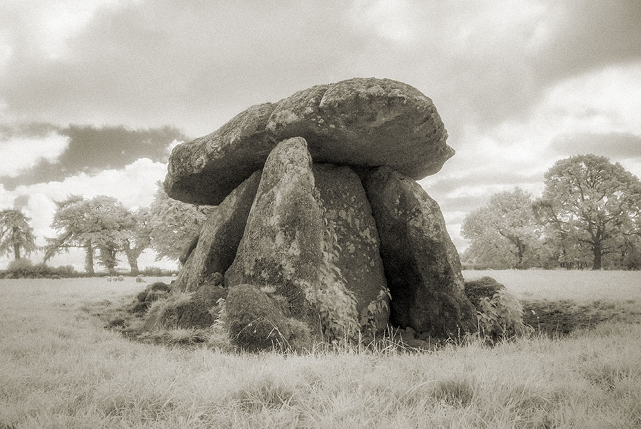 haroldstown dolmen in black & white