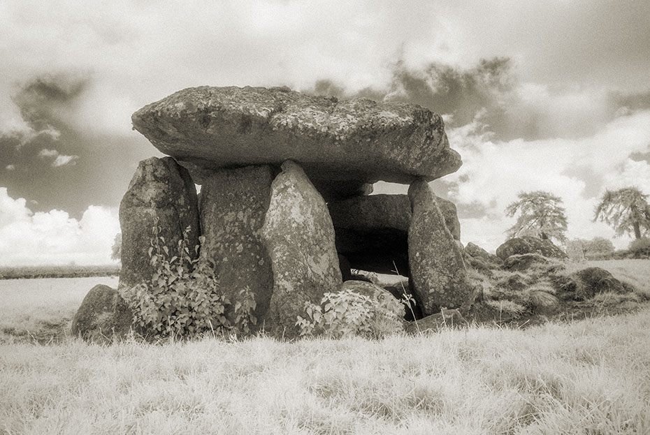 haroldstown dolmen in black & white