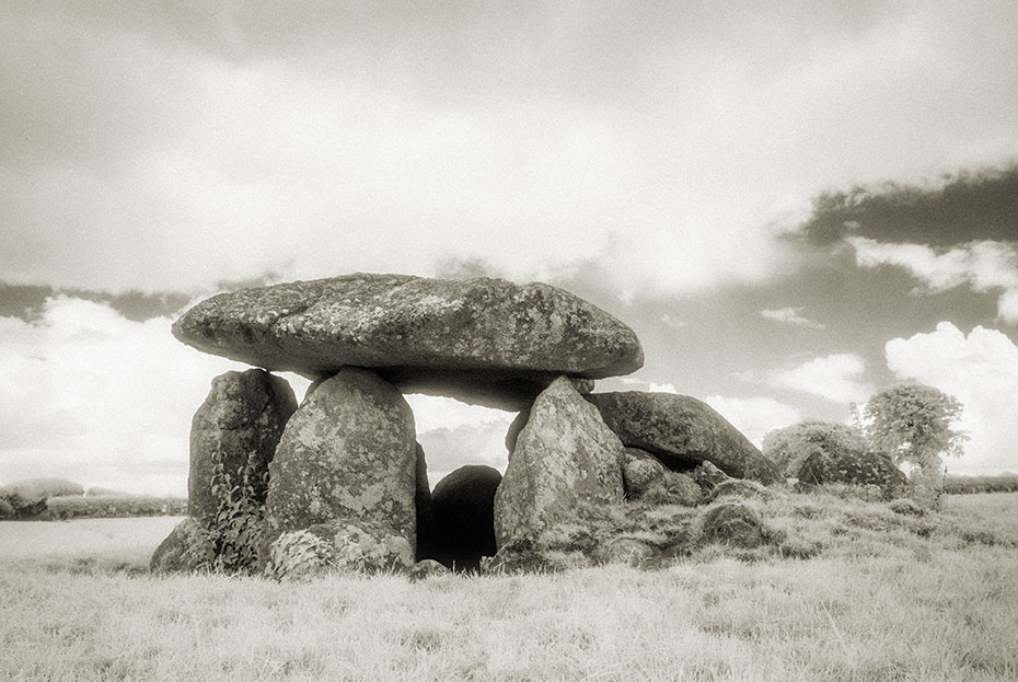 haroldstown dolmen in black & white