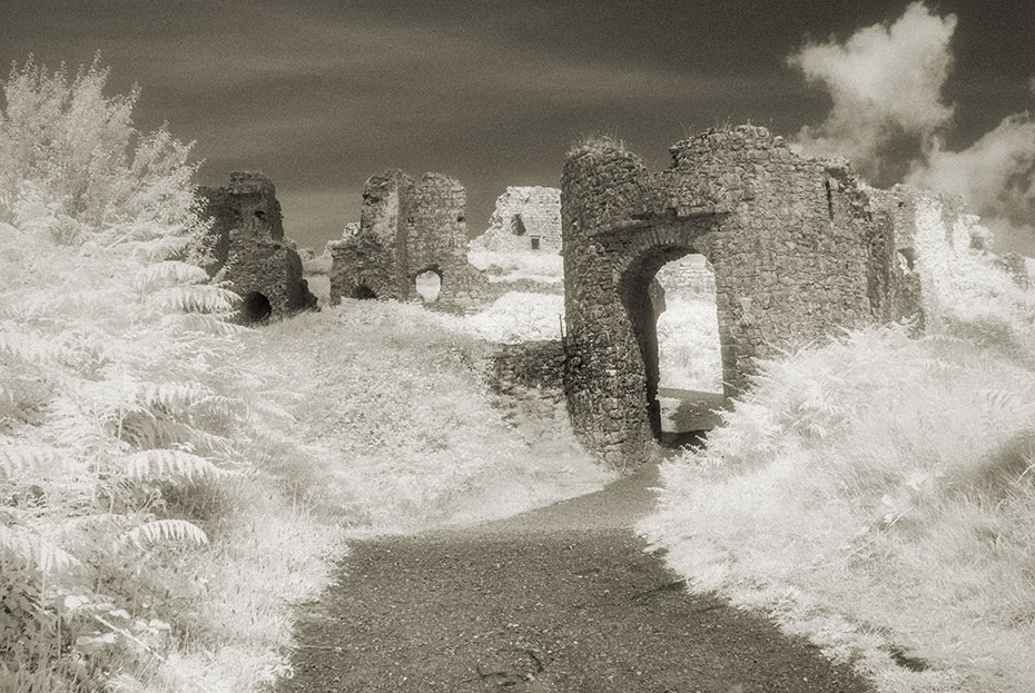 The Rock of Dunamase black & white